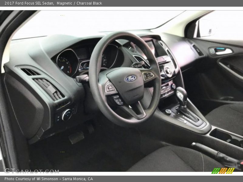  2017 Focus SEL Sedan Charcoal Black Interior