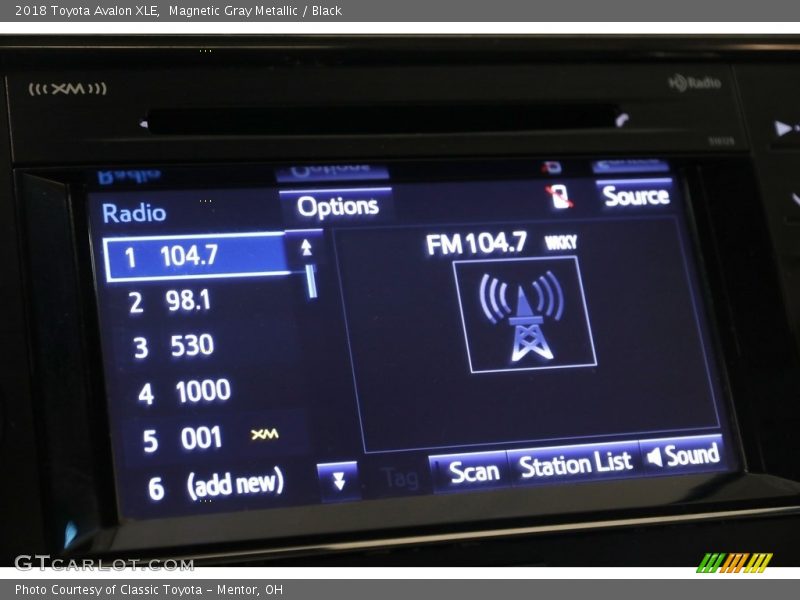Magnetic Gray Metallic / Black 2018 Toyota Avalon XLE