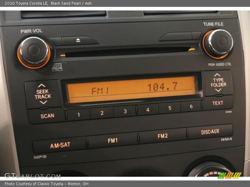 Black Sand Pearl / Ash 2010 Toyota Corolla LE