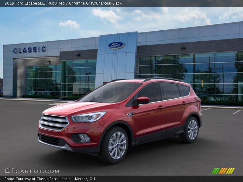 Ruby Red / Chromite Gray/Charcoal Black 2019 Ford Escape SEL