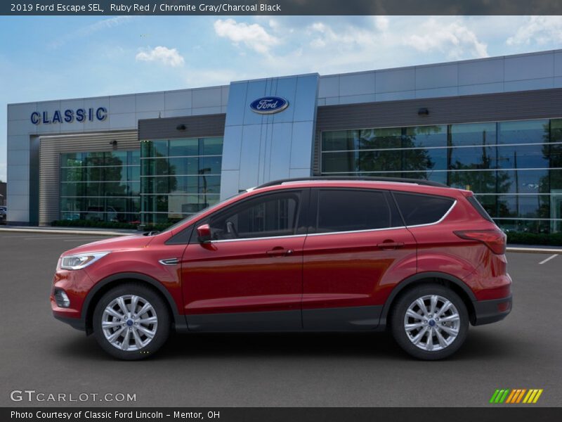 Ruby Red / Chromite Gray/Charcoal Black 2019 Ford Escape SEL