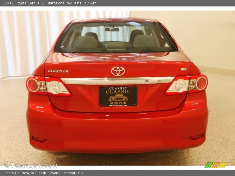 Barcelona Red Metallic / Ash 2012 Toyota Corolla LE