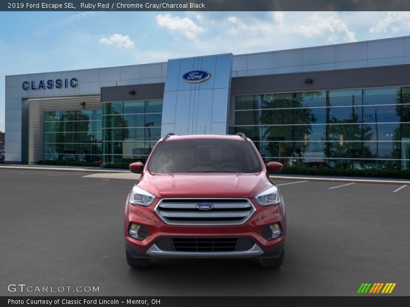 Ruby Red / Chromite Gray/Charcoal Black 2019 Ford Escape SEL