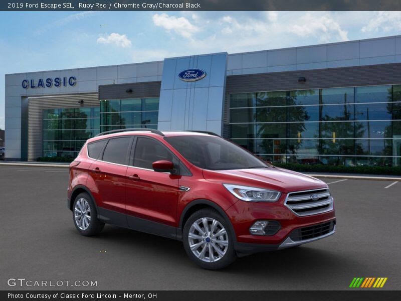 Ruby Red / Chromite Gray/Charcoal Black 2019 Ford Escape SEL