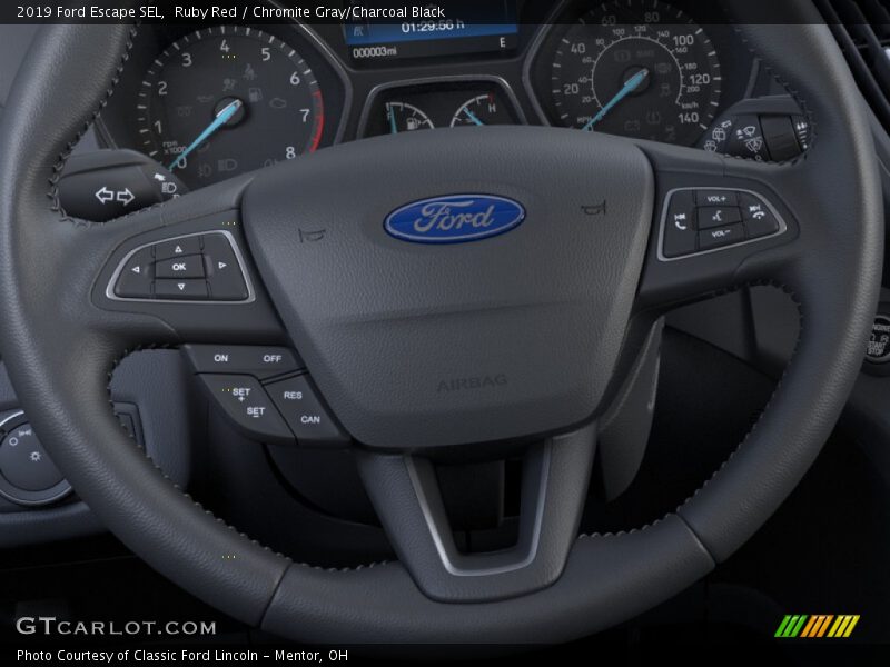 Ruby Red / Chromite Gray/Charcoal Black 2019 Ford Escape SEL