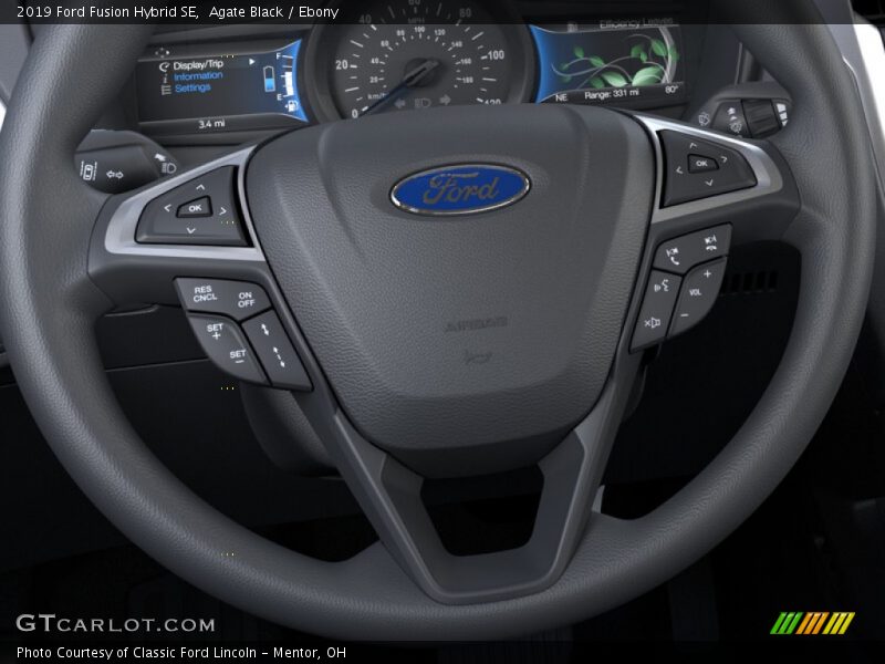 Agate Black / Ebony 2019 Ford Fusion Hybrid SE