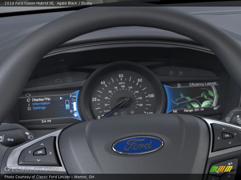 Agate Black / Ebony 2019 Ford Fusion Hybrid SE