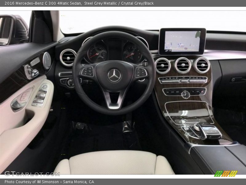 Steel Grey Metallic / Crystal Grey/Black 2016 Mercedes-Benz C 300 4Matic Sedan