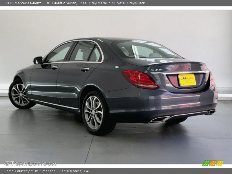 Steel Grey Metallic / Crystal Grey/Black 2016 Mercedes-Benz C 300 4Matic Sedan