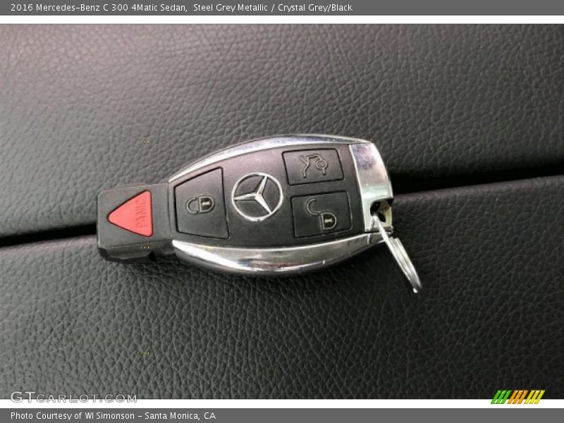 Steel Grey Metallic / Crystal Grey/Black 2016 Mercedes-Benz C 300 4Matic Sedan