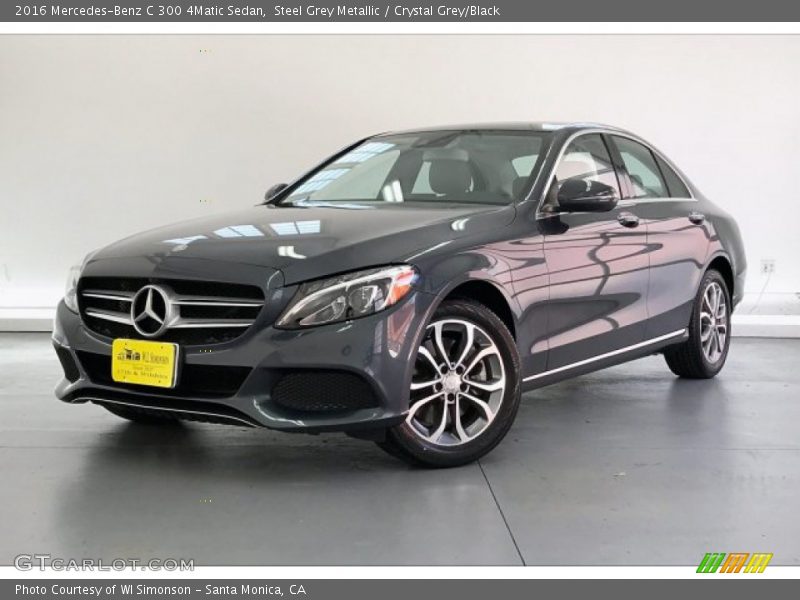 Steel Grey Metallic / Crystal Grey/Black 2016 Mercedes-Benz C 300 4Matic Sedan