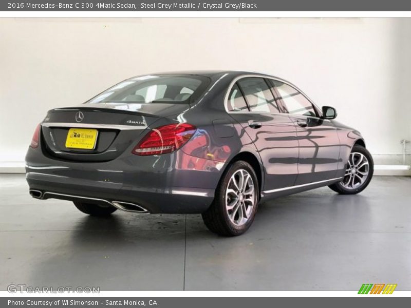 Steel Grey Metallic / Crystal Grey/Black 2016 Mercedes-Benz C 300 4Matic Sedan