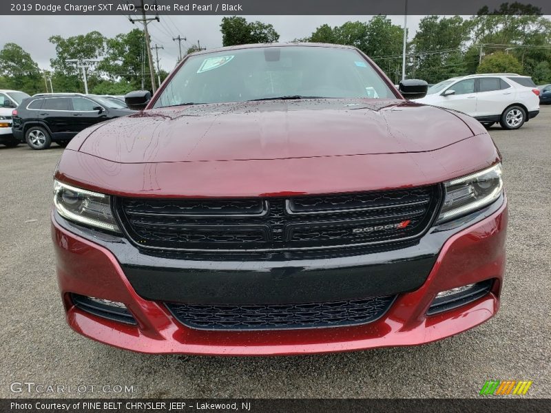 Octane Red Pearl / Black 2019 Dodge Charger SXT AWD