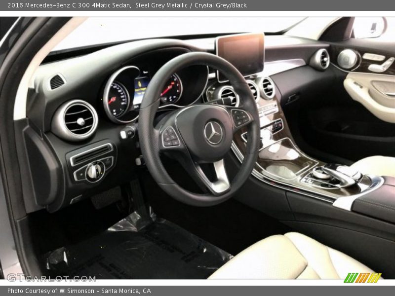 Steel Grey Metallic / Crystal Grey/Black 2016 Mercedes-Benz C 300 4Matic Sedan
