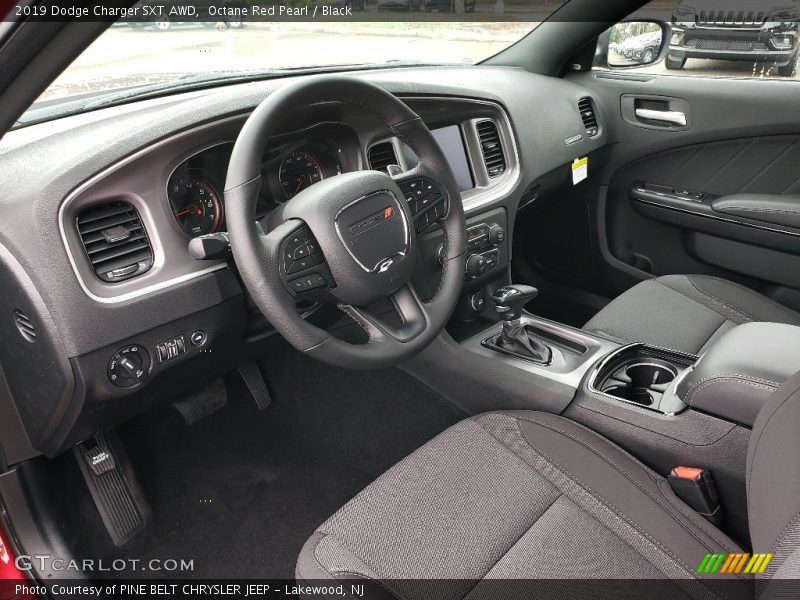 Octane Red Pearl / Black 2019 Dodge Charger SXT AWD
