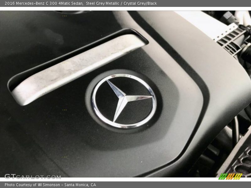 Steel Grey Metallic / Crystal Grey/Black 2016 Mercedes-Benz C 300 4Matic Sedan
