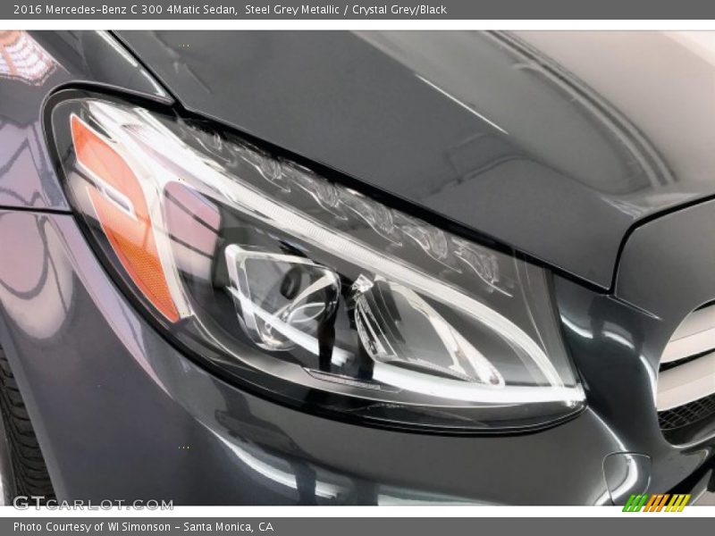 Steel Grey Metallic / Crystal Grey/Black 2016 Mercedes-Benz C 300 4Matic Sedan