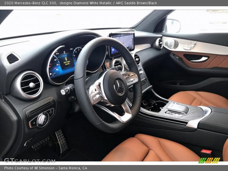 designo Diamond White Metallic / AMG Saddle Brown/Black 2020 Mercedes-Benz GLC 300