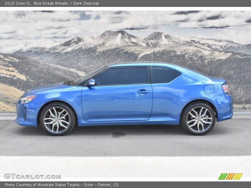 Blue Streak Metallic / Dark Charcoal 2015 Scion tC