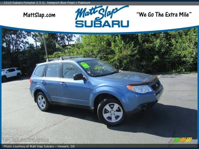 Newport Blue Pearl / Platinum 2010 Subaru Forester 2.5 X