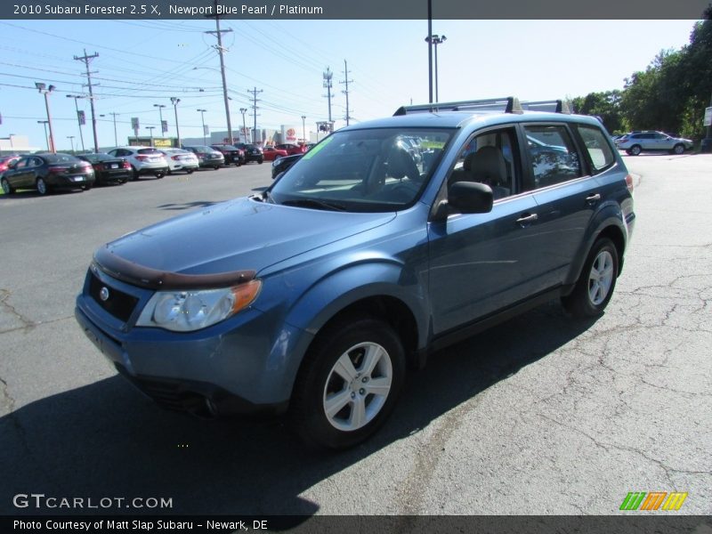 Newport Blue Pearl / Platinum 2010 Subaru Forester 2.5 X