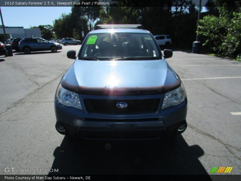 Newport Blue Pearl / Platinum 2010 Subaru Forester 2.5 X