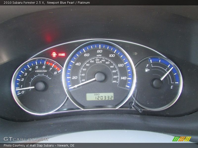 Newport Blue Pearl / Platinum 2010 Subaru Forester 2.5 X