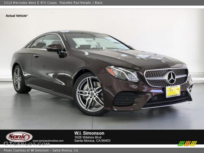 Rubellite Red Metallic / Black 2019 Mercedes-Benz E 450 Coupe