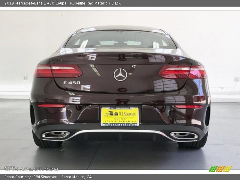 Rubellite Red Metallic / Black 2019 Mercedes-Benz E 450 Coupe