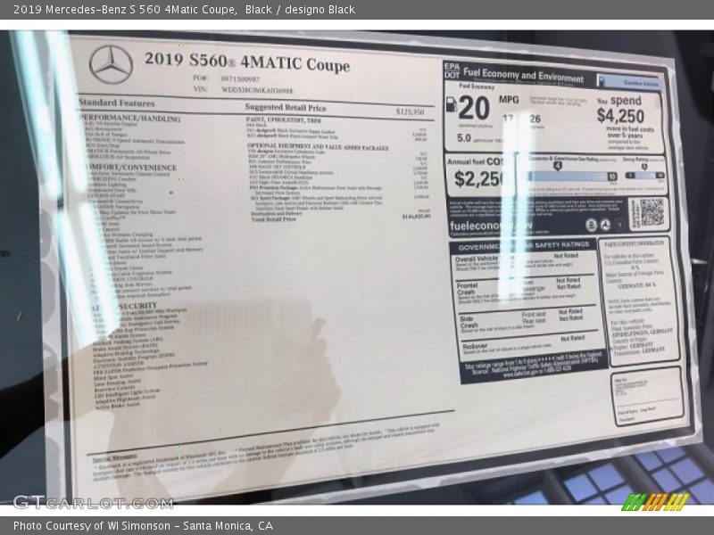 Black / designo Black 2019 Mercedes-Benz S 560 4Matic Coupe