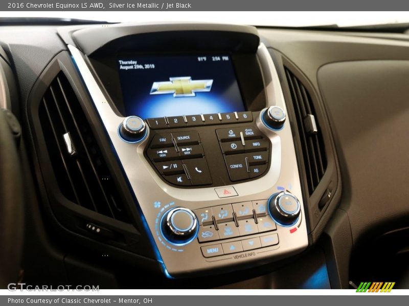 Silver Ice Metallic / Jet Black 2016 Chevrolet Equinox LS AWD