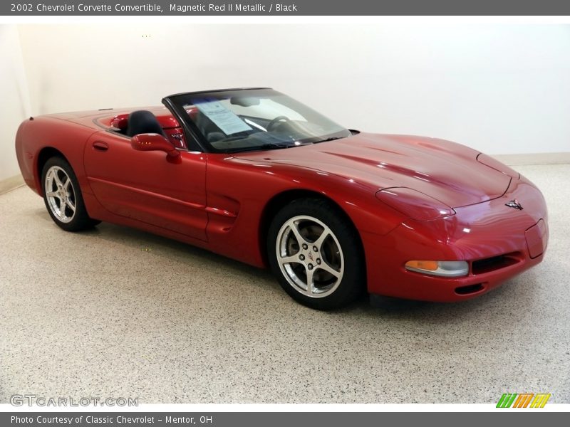 Magnetic Red II Metallic / Black 2002 Chevrolet Corvette Convertible
