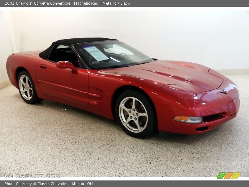 Magnetic Red II Metallic / Black 2002 Chevrolet Corvette Convertible