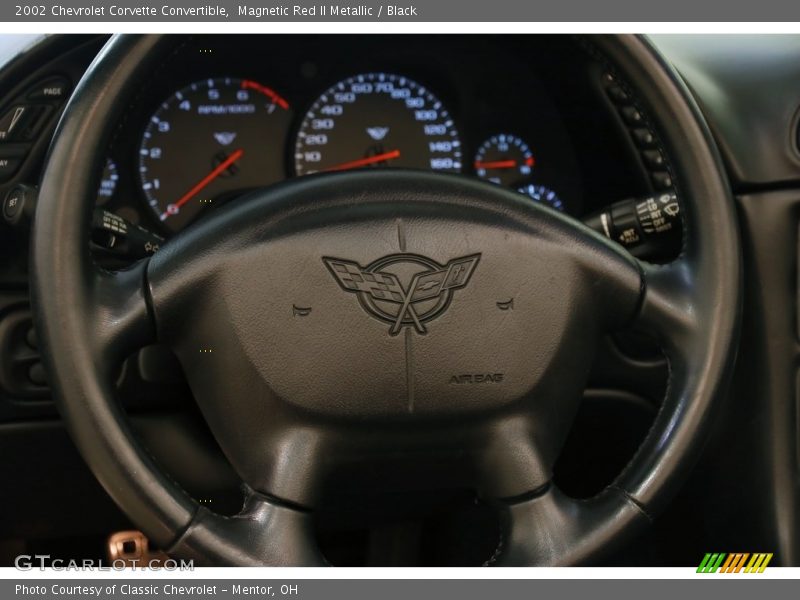 Magnetic Red II Metallic / Black 2002 Chevrolet Corvette Convertible