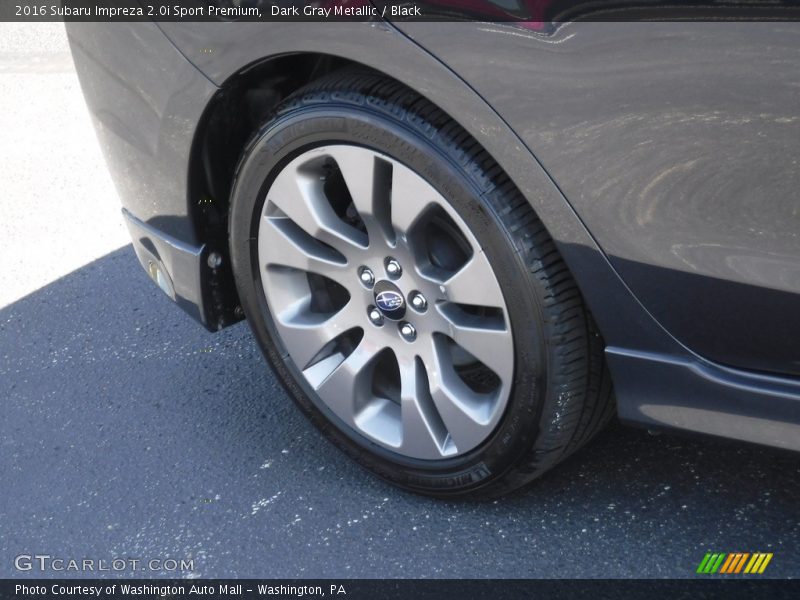 Dark Gray Metallic / Black 2016 Subaru Impreza 2.0i Sport Premium