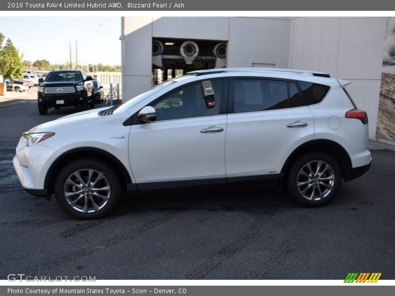 Blizzard Pearl / Ash 2016 Toyota RAV4 Limited Hybrid AWD