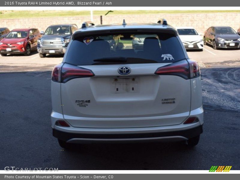 Blizzard Pearl / Ash 2016 Toyota RAV4 Limited Hybrid AWD