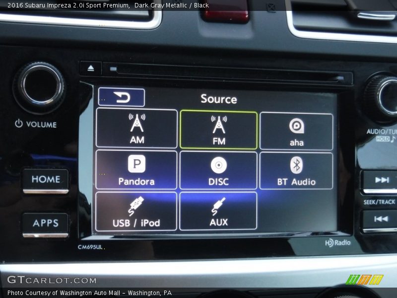 Dark Gray Metallic / Black 2016 Subaru Impreza 2.0i Sport Premium