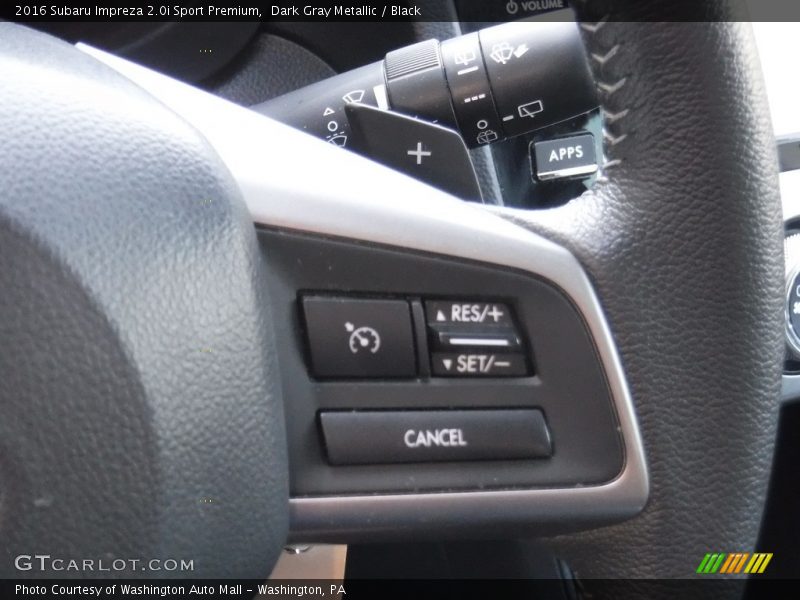 Dark Gray Metallic / Black 2016 Subaru Impreza 2.0i Sport Premium