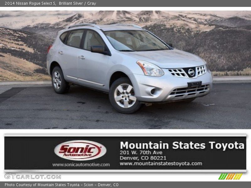 Brilliant Silver / Gray 2014 Nissan Rogue Select S