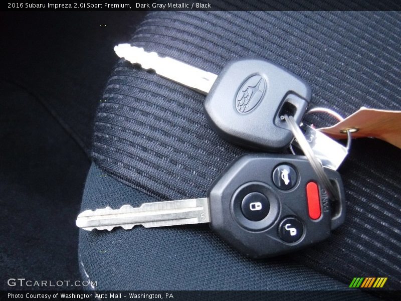 Dark Gray Metallic / Black 2016 Subaru Impreza 2.0i Sport Premium