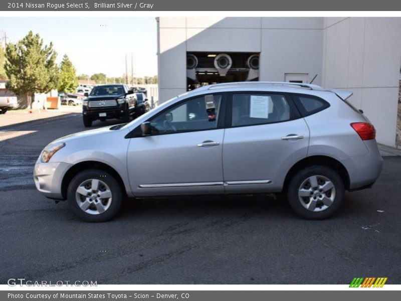 Brilliant Silver / Gray 2014 Nissan Rogue Select S