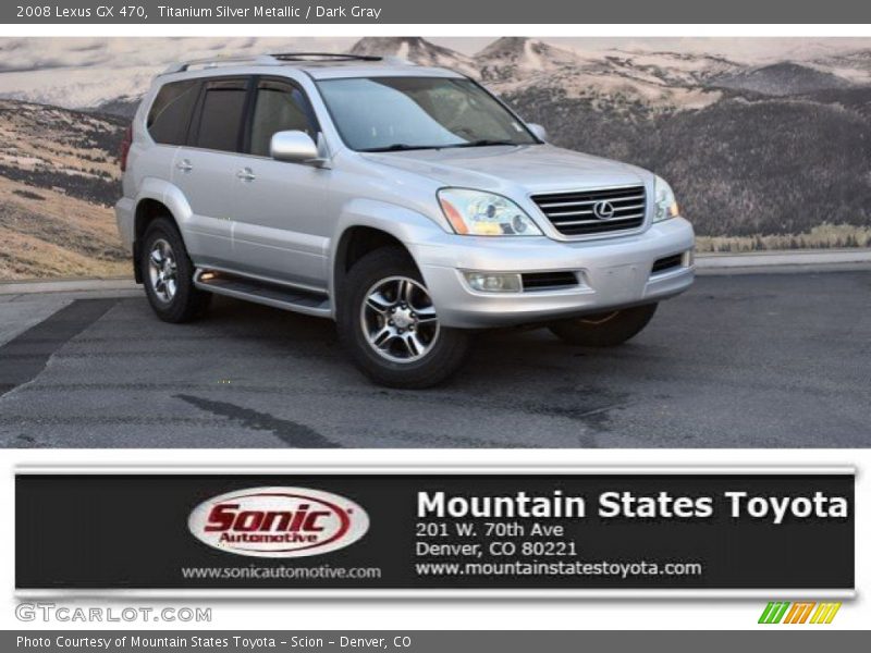 Titanium Silver Metallic / Dark Gray 2008 Lexus GX 470