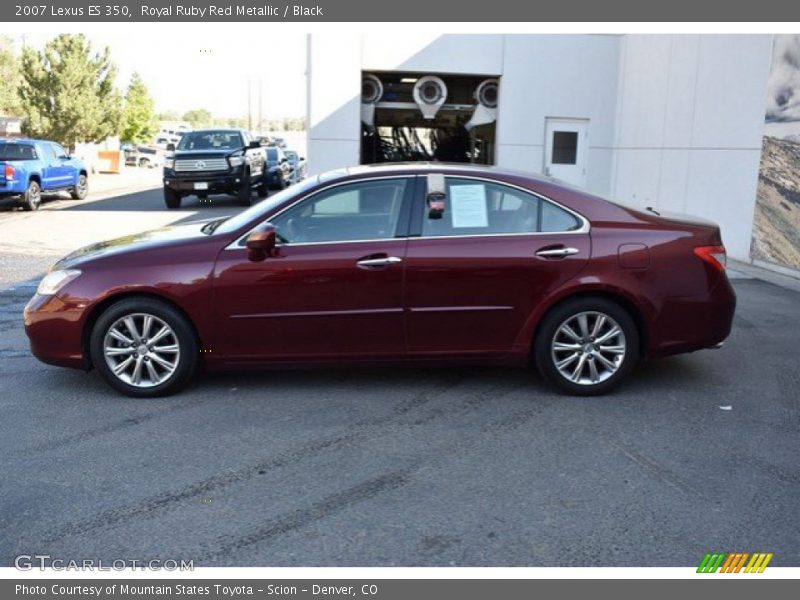 Royal Ruby Red Metallic / Black 2007 Lexus ES 350
