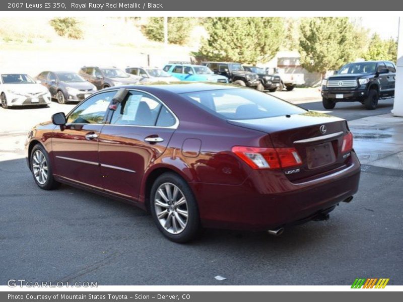 Royal Ruby Red Metallic / Black 2007 Lexus ES 350