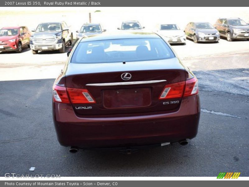 Royal Ruby Red Metallic / Black 2007 Lexus ES 350