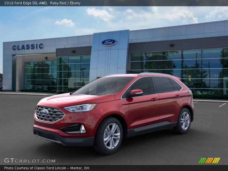 Ruby Red / Ebony 2019 Ford Edge SEL AWD