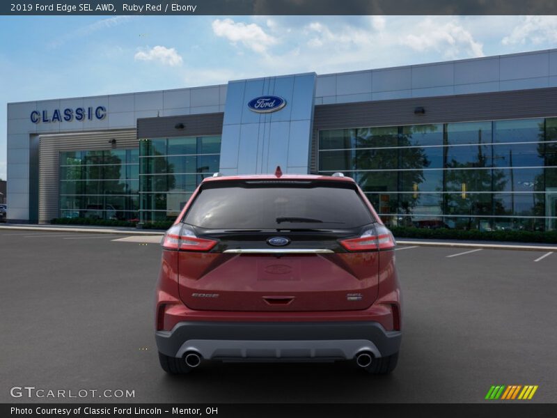 Ruby Red / Ebony 2019 Ford Edge SEL AWD