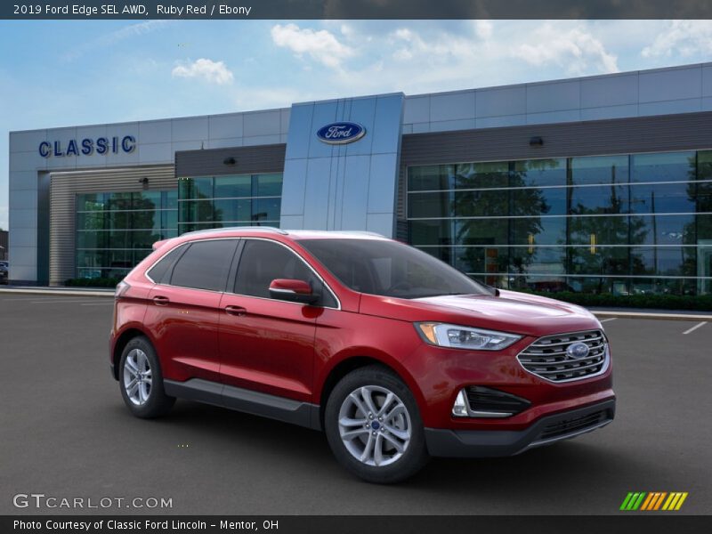 Ruby Red / Ebony 2019 Ford Edge SEL AWD