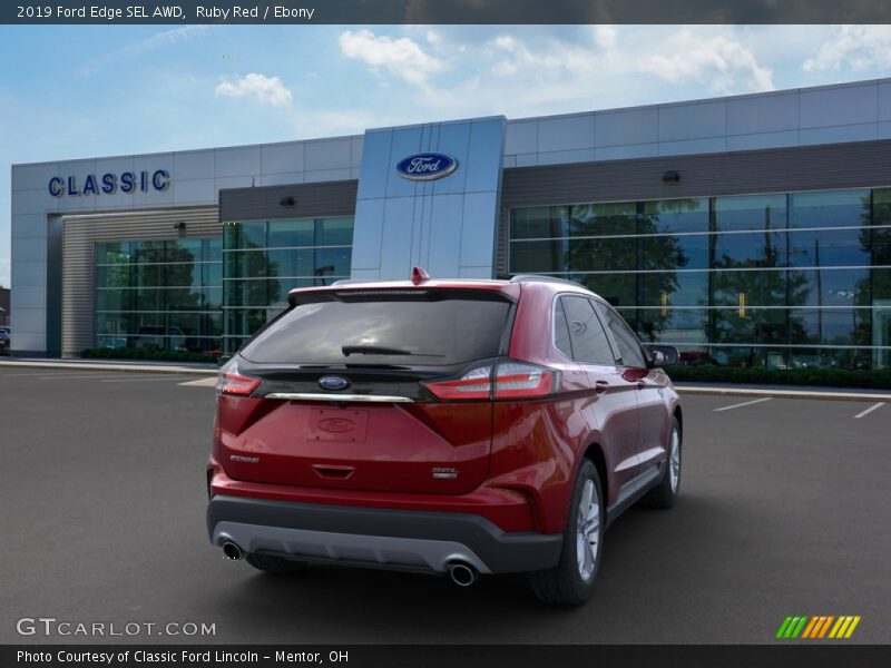 Ruby Red / Ebony 2019 Ford Edge SEL AWD